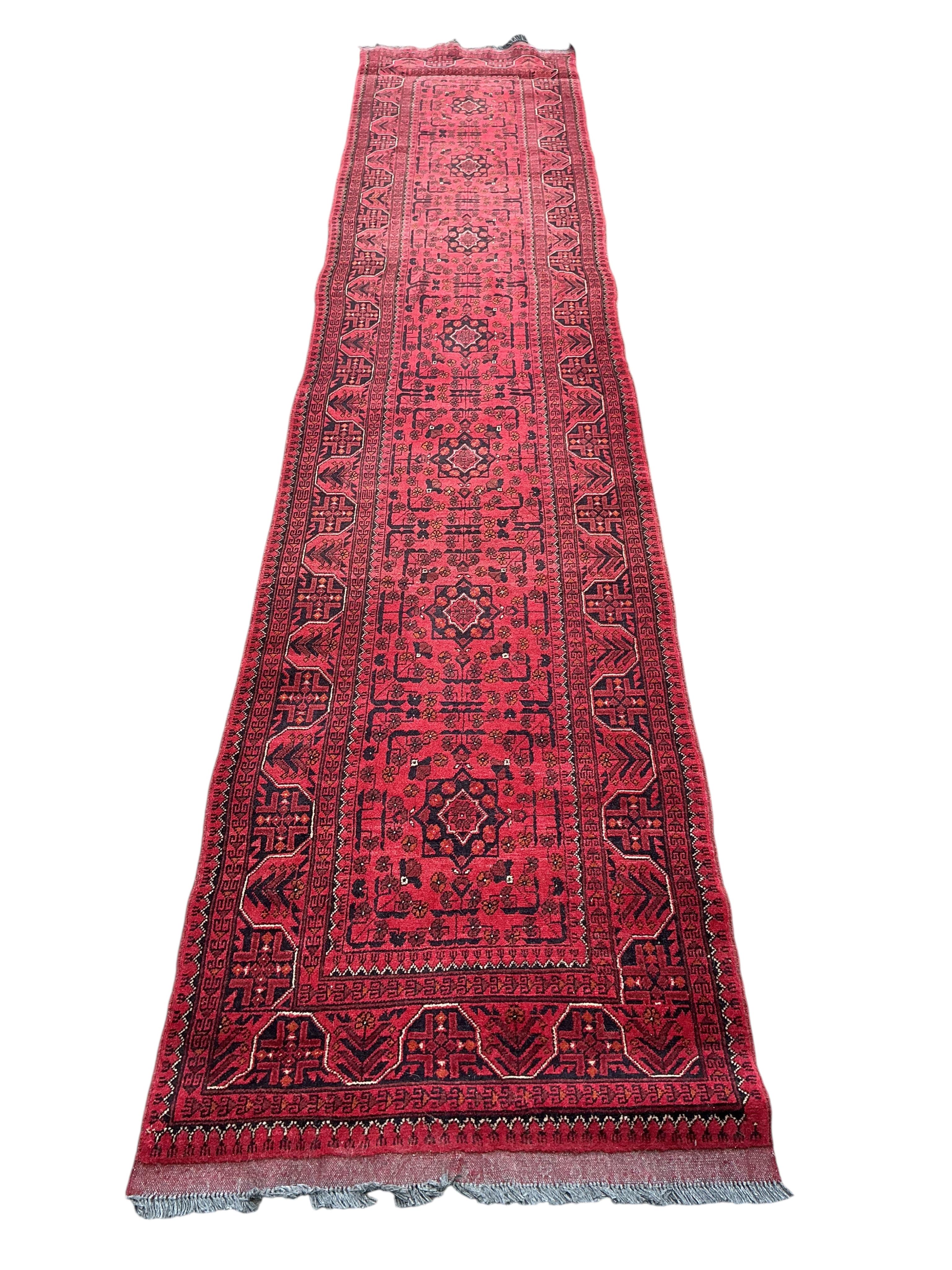 A modern Afghan Khan Mohammadi runner, 386 x 80cm
